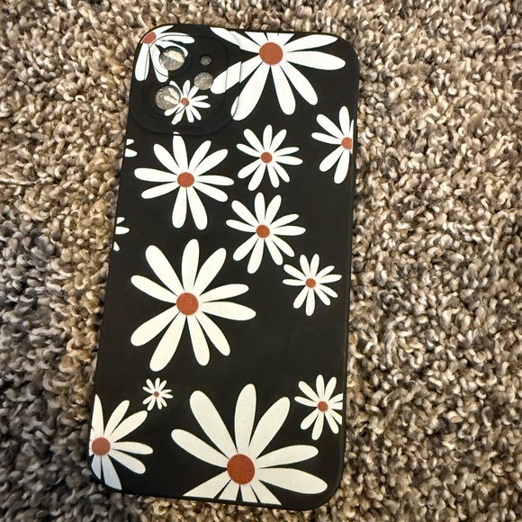 Other - Floral Daisy Black Phone Case